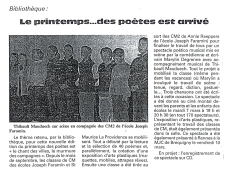 Thibaud Mauduech : interventions en milieu scolaire